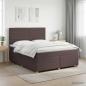 Preview: ARDEBO.de - Boxspringbett mit Matratze Dunkelbraun 180 x 200 cm Stoff