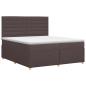 Preview: Boxspringbett mit Matratze Dunkelbraun 180 x 200 cm Stoff