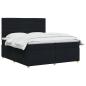 Preview: Boxspringbett mit Matratze Schwarz 200 x 200 cm Stoff