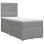 Preview: Boxspringbett mit Matratze mit Kopfteil Hellgrau Einzeln Stoff