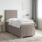 Preview: ARDEBO.de - Boxspringbett mit Matratze Taupe 100 x 200 cm Stoff