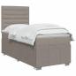 Preview: Boxspringbett mit Matratze Taupe 100 x 200 cm Stoff
