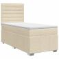 Preview: Boxspringbett mit Matratze Creme 100 x 200 cm Stoff