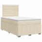 Preview: Boxspringbett mit Matratze Creme 120 x 190 cm Stoff