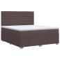Preview: Boxspringbett mit Matratze Dunkelbraun 140 x 200 cm Stoff