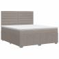Preview: Boxspringbett mit Matratze Taupe 160 x 200 cm Stoff