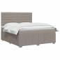 Preview: Boxspringbett mit Matratze Taupe 180 x 200 cm Stoff