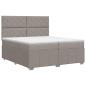 Preview: Boxspringbett mit Matratze Taupe 200 x 200 cm Stoff