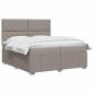 Preview: Boxspringbett mit Matratze Taupe 200 x 200 cm Stoff