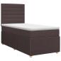 Preview: Boxspringbett mit Matratze Dunkelbraun 80 x 200 cm Stoff