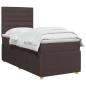 Preview: Boxspringbett mit Matratze Dunkelbraun 80 x 200 cm Stoff