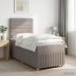 Preview: ARDEBO.de - Boxspringbett mit Matratze Taupe 100 x 200 cm Stoff