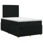 Preview: Boxspringbett mit Matratze Schwarz 120 x 190 cm Stoff