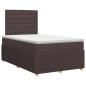 Preview: Boxspringbett mit Matratze Dunkelbraun 120 x 200 cm Stoff