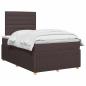 Preview: Boxspringbett mit Matratze Dunkelbraun 120 x 200 cm Stoff