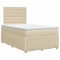 Preview: Boxspringbett mit Matratze Creme 120 x 200 cm Stoff