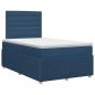 Preview: Boxspringbett mit Matratze mit Kopfteil Blau 120 x 200 cm Stoff