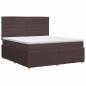Preview: Boxspringbett mit Matratze Dunkelbraun 140 x 190 cm Stoff
