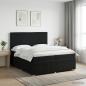 Preview: ARDEBO.de - Boxspringbett mit Matratze Schwarz 200 x 200 cm Stoff