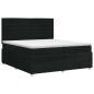 Preview: Boxspringbett mit Matratze Schwarz 200 x 200 cm Stoff