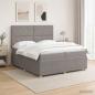 Preview: ARDEBO.de - Boxspringbett mit Matratze Taupe 200 x 200 cm Stoff