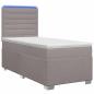 Preview: Boxspringbett mit Matratze mit Kopfteil Taupe 90 x 190 cm Stoff