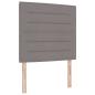 Preview: Boxspringbett mit Matratze mit Kopfteil Taupe 90 x 190 cm Stoff