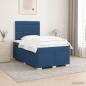 Preview: ARDEBO.de - Boxspringbett mit Matratze mit Kopfteil Blau 120 x 190 cm Stoff