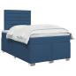 Preview: Boxspringbett mit Matratze mit Kopfteil Blau 120 x 190 cm Stoff