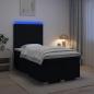 Preview: ARDEBO.de - Boxspringbett mit Matratze Schwarz 120 x 200 cm Stoff