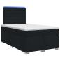 Preview: Boxspringbett mit Matratze Schwarz 120 x 200 cm Stoff