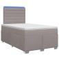 Preview: Boxspringbett mit Matratze Taupe 120 x 200 cm Stoff