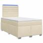 Preview: Boxspringbett mit Matratze Creme 120 x 200 cm Stoff