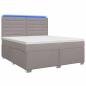Preview: Boxspringbett mit Matratze Taupe 180 x 200 cm Stoff
