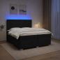 Preview: ARDEBO.de - Boxspringbett mit Matratze Schwarz 200 x 200 cm Stoff