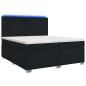Preview: Boxspringbett mit Matratze Schwarz 200 x 200 cm Stoff