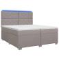Preview: Boxspringbett mit Matratze Taupe 200 x 200 cm Stoff