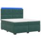 Preview: Boxspringbett mit Matratze Dunkelgrün 200 x 200 cm Samt
