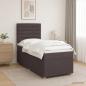 Preview: Boxspringbett mit Matratze Dunkelbraun 90 x 190 cm Stoff
