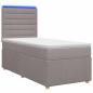 Preview: Boxspringbett mit Matratze mit Kopfteil Taupe 90 x 190 cm Stoff