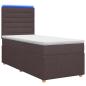 Preview: Boxspringbett mit Matratze Dunkelbraun 100 x 200 cm Stoff