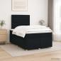 Preview: ARDEBO.de - Boxspringbett mit Matratze Schwarz 120 x 190 cm Stoff