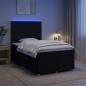 Preview: Boxspringbett mit Matratze Schwarz 120 x 190 cm Stoff