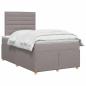 Preview: Boxspringbett mit Matratze Taupe 120 x 190 cm Stoff