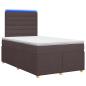 Preview: Boxspringbett mit Matratze Dunkelbraun 120 x 200 cm Stoff