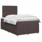 Preview: Boxspringbett mit Matratze Dunkelbraun 120 x 200 cm Stoff