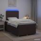 Preview: Boxspringbett mit Matratze Dunkelbraun 120 x 200 cm Stoff