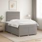 Preview: ARDEBO.de - Boxspringbett mit Matratze Taupe 120 x 200 cm Stoff