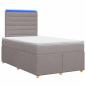 Preview: Boxspringbett mit Matratze Taupe 120 x 200 cm Stoff