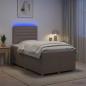 Preview: Boxspringbett mit Matratze Taupe 120 x 200 cm Stoff